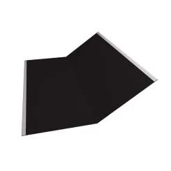 Планка ендовы нижней 300х300 0,5 Satin с пленкой RAL 9005 черный (3м)