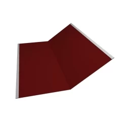 Планка ендовы нижней 300х300 0,5 Satin с пленкой RAL 3011 коричнево-красный (3м)