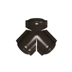 Тройник Y малого конька полукруглого Velur X с пленкой RR 32 темно-коричневый