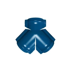 Тройник Y малого конька полукруглого PE с пленкой RAL 5005 сигнальный синий