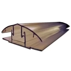 Профиль соединительный разъемный для поликарбоната Крышка 06-10 мм коричневый